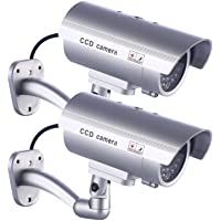 2 x Cámara Falsa Dummy Cámara idaodan Cámara CCTV Seguridad supervisión de Agua Densidad con Blink endem Luz Roja LED de…